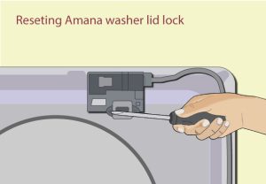 how to reset amana washer lid lock