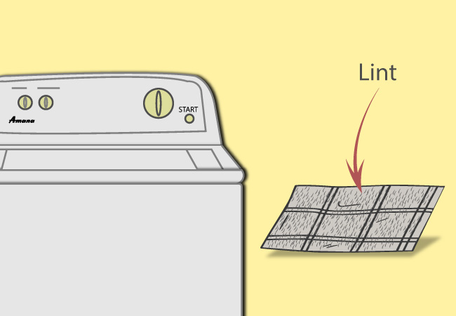 Amana washer cleaning from residue or lint on load