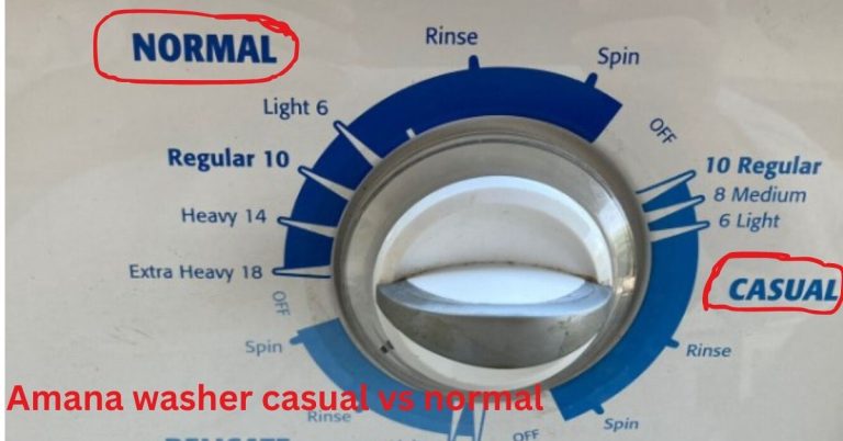 Amana washer casual vs normal