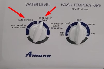 Amana deep water wash vs auto sensing: