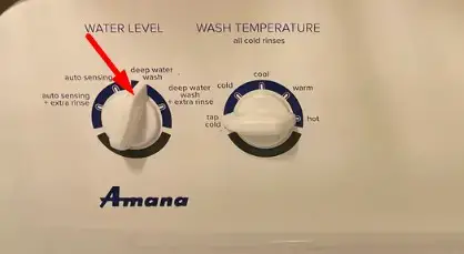 How to adjust water level in amana washer