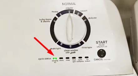 Amana washer sensing fill light flashing